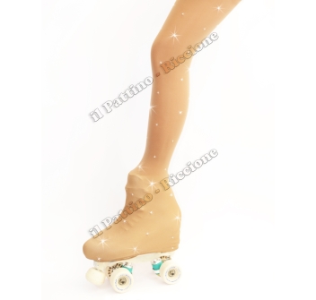 Medias de color natural con cristales