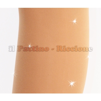 Medias color natural con estribo y cristales 50/60 DEN