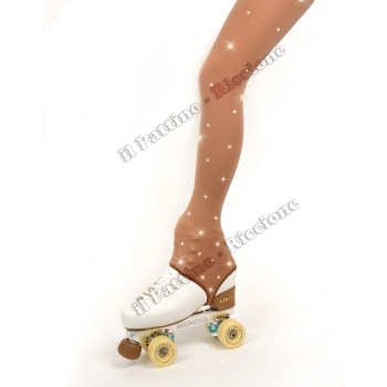 Medias color natural con estribo y cristales 50/60 DEN