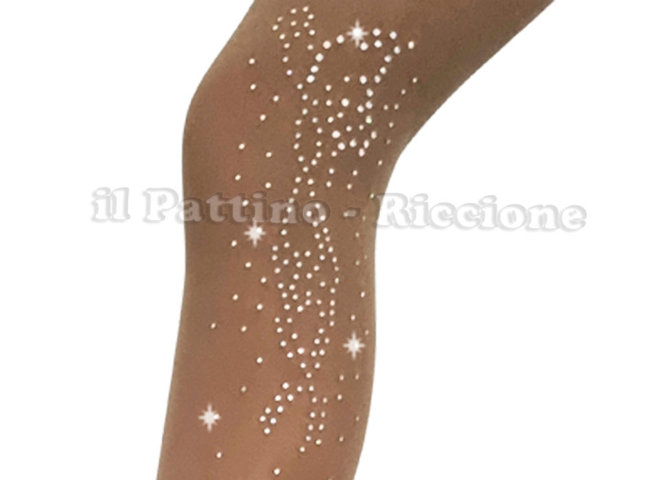 Medias para patinaje color natural MICRO SHINE MARIPOSA