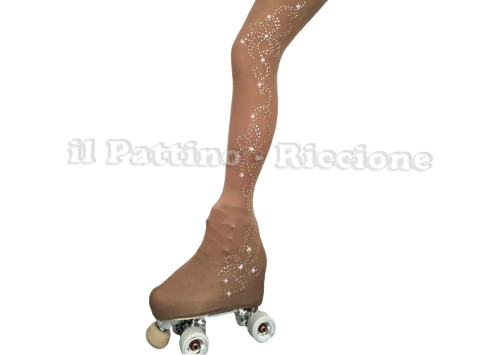 Medias para patinaje color natural MICRO SHINE MARIPOSA