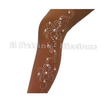 Medias para patinaje color natural MICRO SHINE FLORE