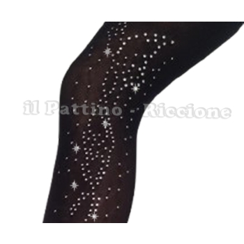 Medias para patinaje color negro MICRO SHINE MARIPOSA