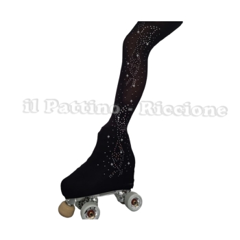Medias para patinaje color negro MICRO SHINE MARIPOSA