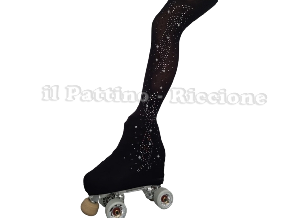 Medias para patinaje color negro MICRO SHINE MARIPOSA