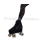 Medias para patinaje color negro MICRO SHINE FLORE