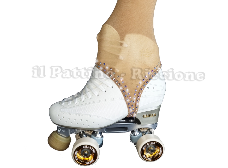 Medias color natural con strass sobre estribo