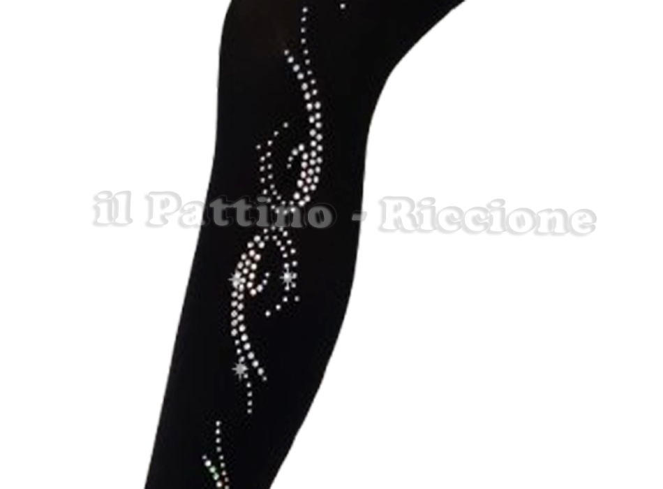 Medias para patinaje color negra con estribo MICRO SHINE OLA