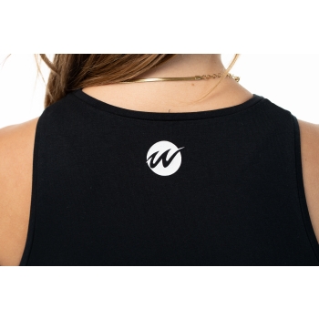 Camiseta sin mangas Wave con strass Blanca