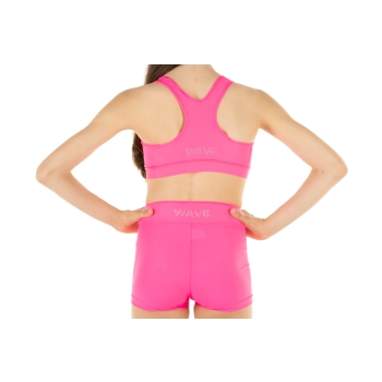 Conjunto deportivo para niña – Short + Top modelo America FUXIA