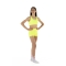 Conjunto deportivo para niña WAVE – Short + Top modelo America AMARILLO FLUO