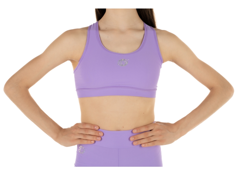 Conjunto deportivo para niña WAVE – Short + Top modelo America LILLA