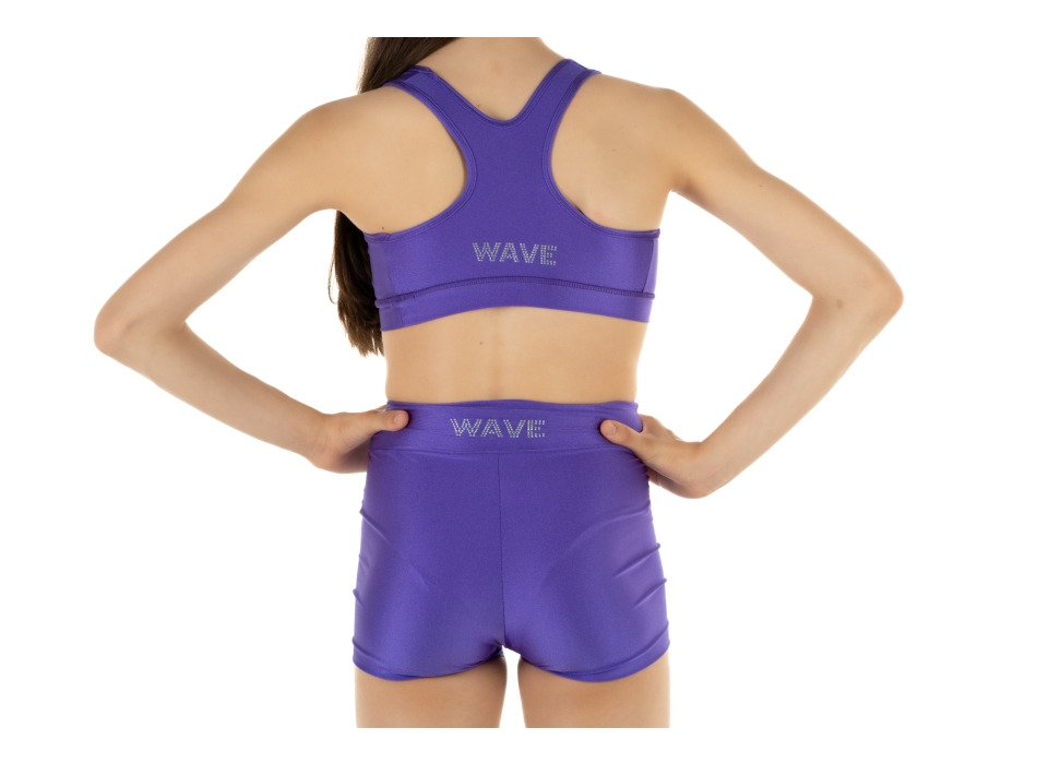 Conjunto deportivo para niña – Short + Top modelo America VIOLA