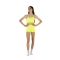 Conjunto deportivo para niña WAVE – Short + Top modelo Emma AMARILLO FLUO
