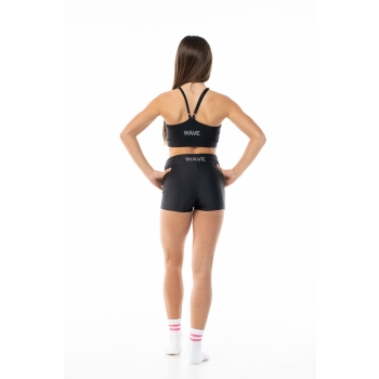 Conjunto deportivo niña WAVE – Short + Top modelo Asia Negro
