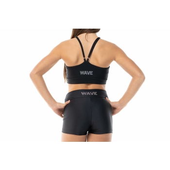 Conjunto deportivo niña WAVE – Short + Top modelo Asia Negro