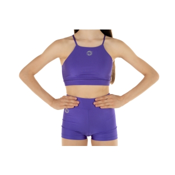 Conjunto deportivo niña WAVE – Short + Top modelo Asia Viola