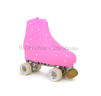Cubre patines color rosa con Strass