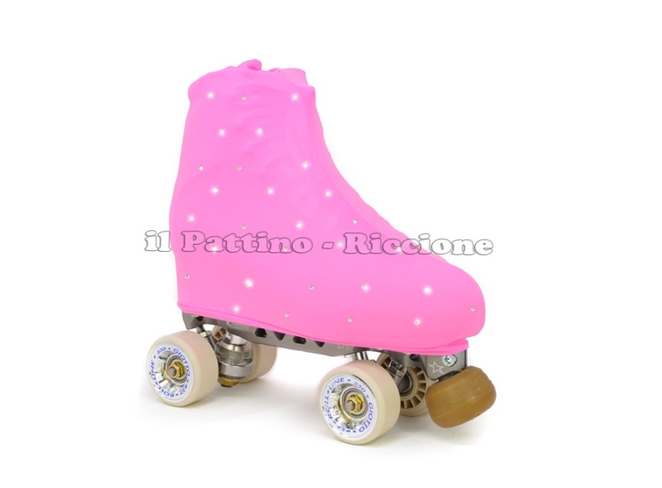 Cubre patines color rosa con Strass