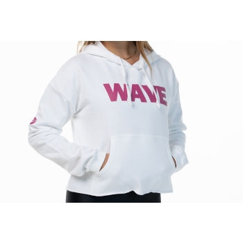 Sudadera Wave Blanca/Fuxia