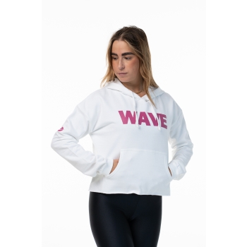 Sudadera Wave Blanca/Violeta