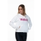 Sudadera Wave Blanca/Violeta