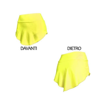 Falda por patinaje amarillo fluo