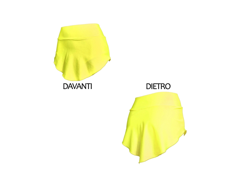 Falda por patinaje amarillo fluo