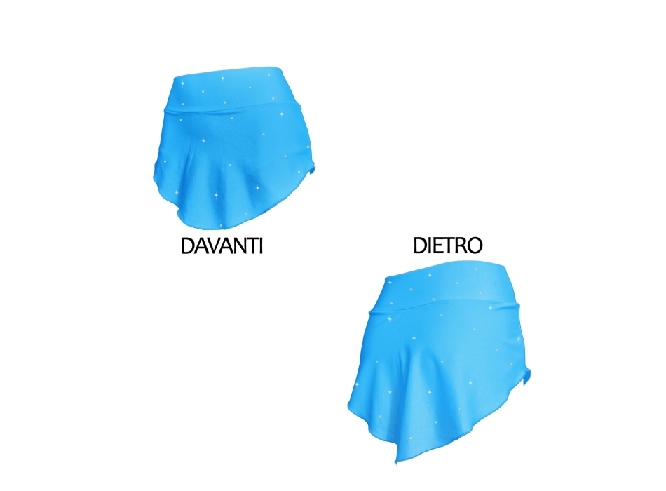 Falda patinadora turquesa con STRASS