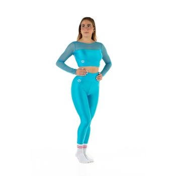Leggings Wave Basic Fucsia Fluo Mujer