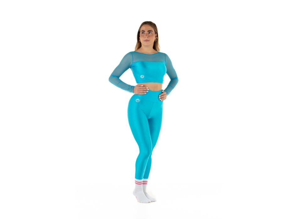 Leggings Wave Basic Fucsia Fluo Mujer