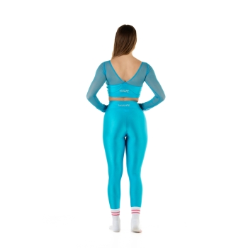 Leggings Wave Basic Fucsia Fluo Mujer