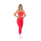 Leggings Wave Basic Rojo Fluo Mujer