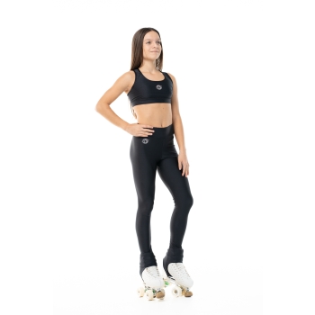 Leggings Wave Estribo negro Chica