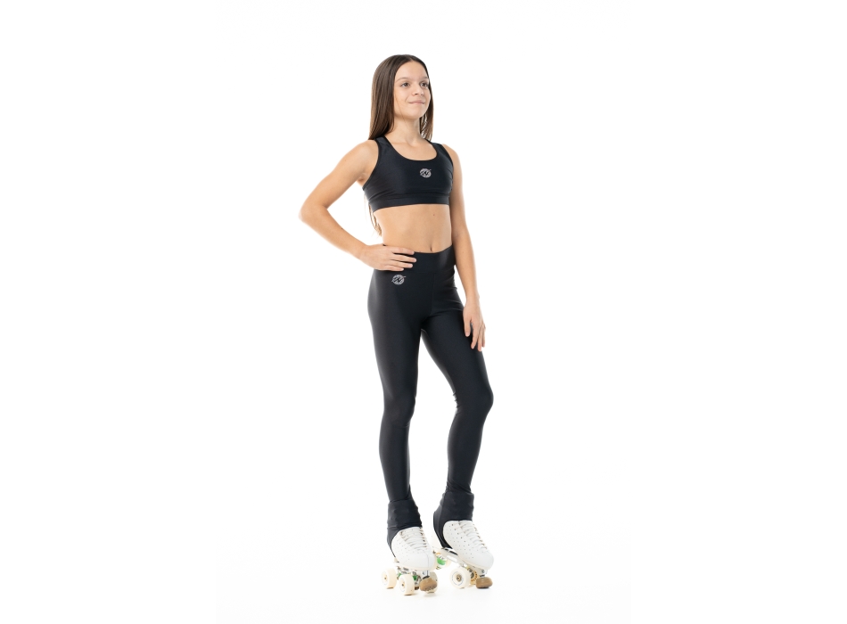Leggings Wave Estribo negro Chica