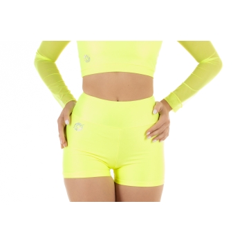 Short deportivo Wave Mujer Amarillo Fluo