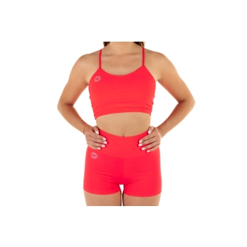 Short deportivo Wave Mujer Rojo Fluo