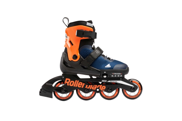 Patines Rollerblade Microblade azul medianoche/ naranja calido