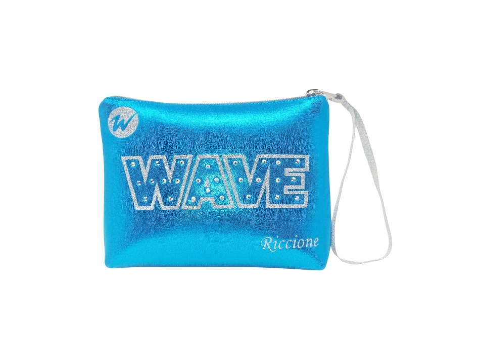 Pochette Wave - Plata Laminada Escritura Azul