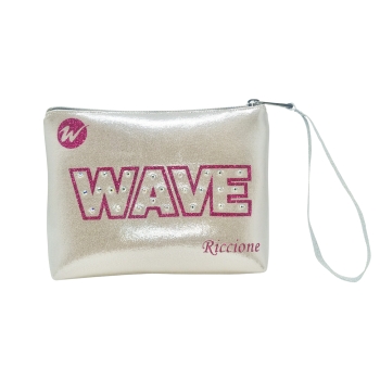 Pochette Wave - Plata Laminada Escritura Roja