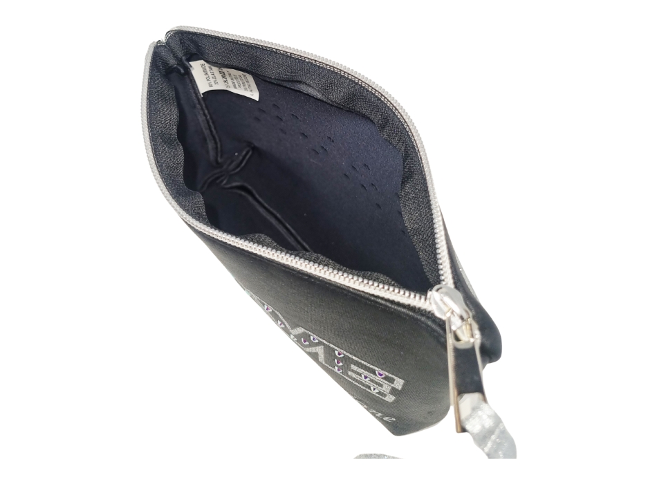 Pochette Wave - Efecto Cuero Negro