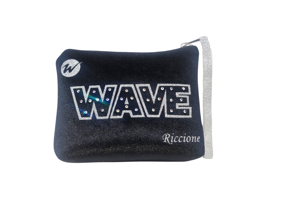 Pochette Wave - Terciopelo negro