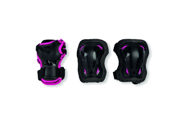 Rollerblade Skate Gear JUNIOR 3 PACK protectores FUCSIA