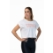 T Shirt Wave Blanca Naranja