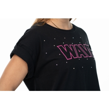 T Shirt Wave Negra