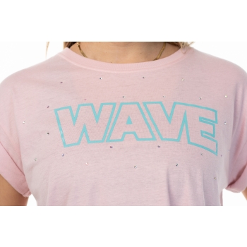 T Shirt Wave Rosa