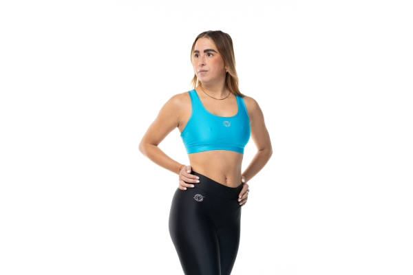 Top deportivo Wave modelo America Mujer Azul