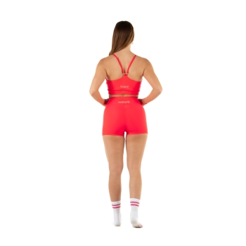 Top deportivo Wave modelo Asia Mujer Rojo Fluo
