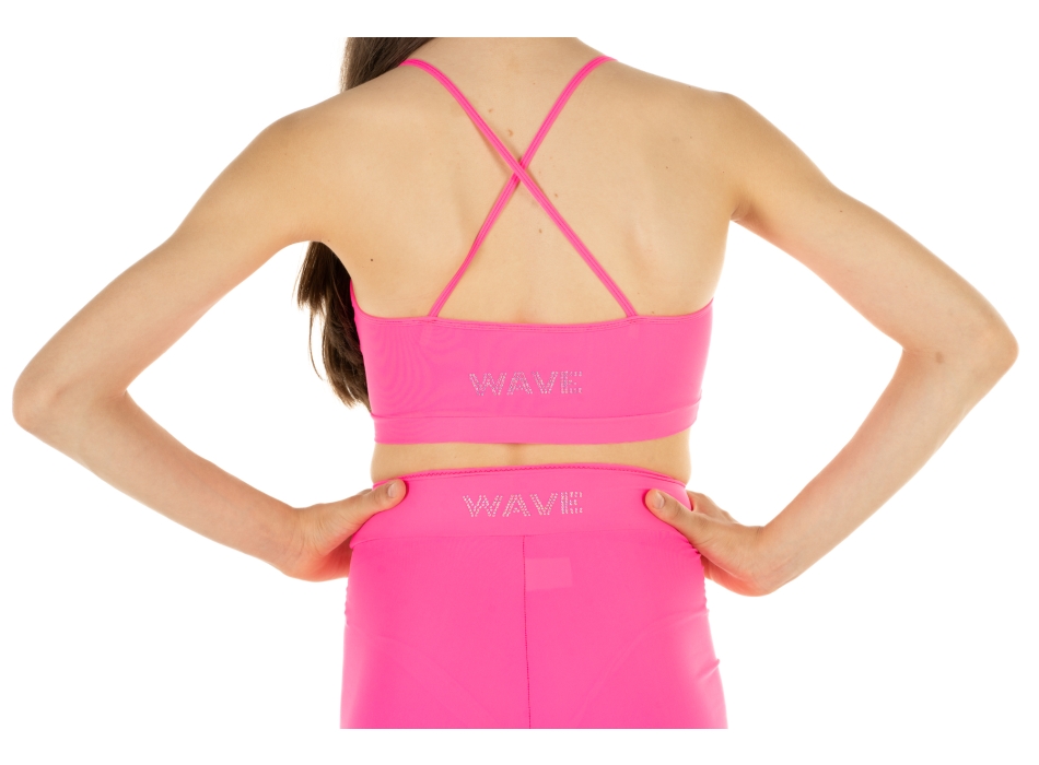 Top deportivo Wave modelo Emma Niña Fucsia Fluo