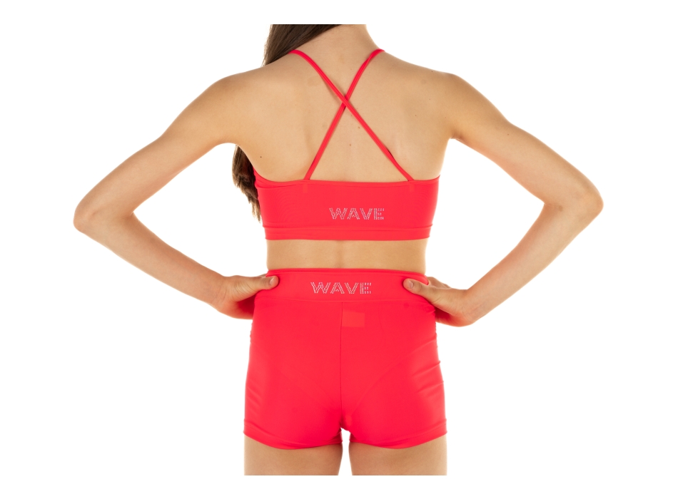 Top deportivo Wave modelo Emma Niña Rojo Fluo